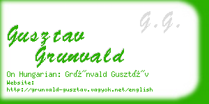 gusztav grunvald business card